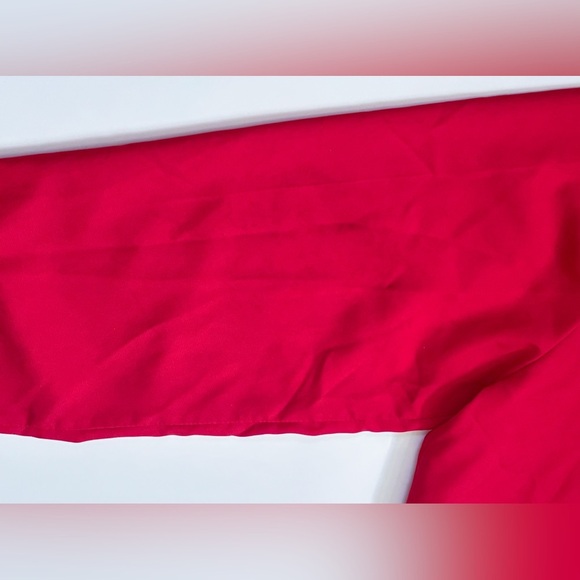 Vintage Red Pintuck Blouse Shirt Size 12 Secretary Geek Romance Neutral READ - Picture 5 of 5